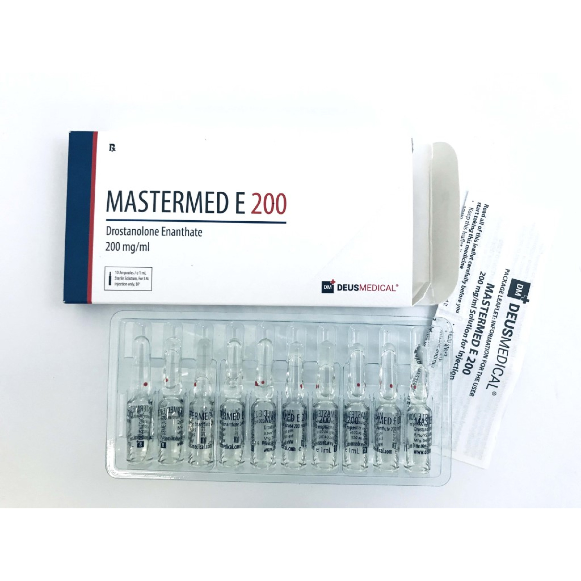 MASTERMED E 200 (Drostanolone Enanthate), DEUS MEDICAL, BUY STEROIDS ONLINE - www.DEUSPOWER.com