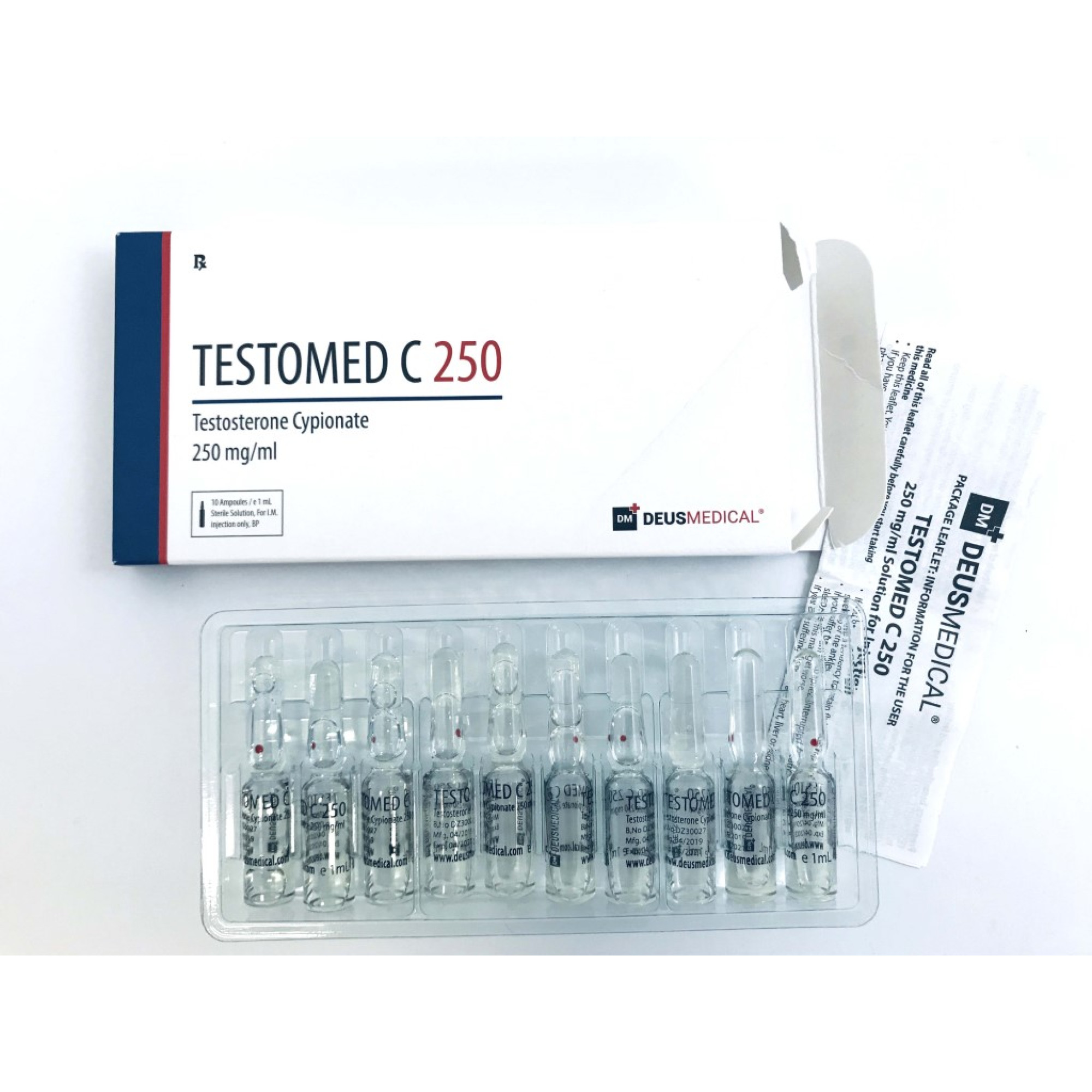 TESTOMED C 250 (Testosterone Cypionate), DEUS MEDICAL, BUY STEROIDS ONLINE - www.DEUSPOWER.com