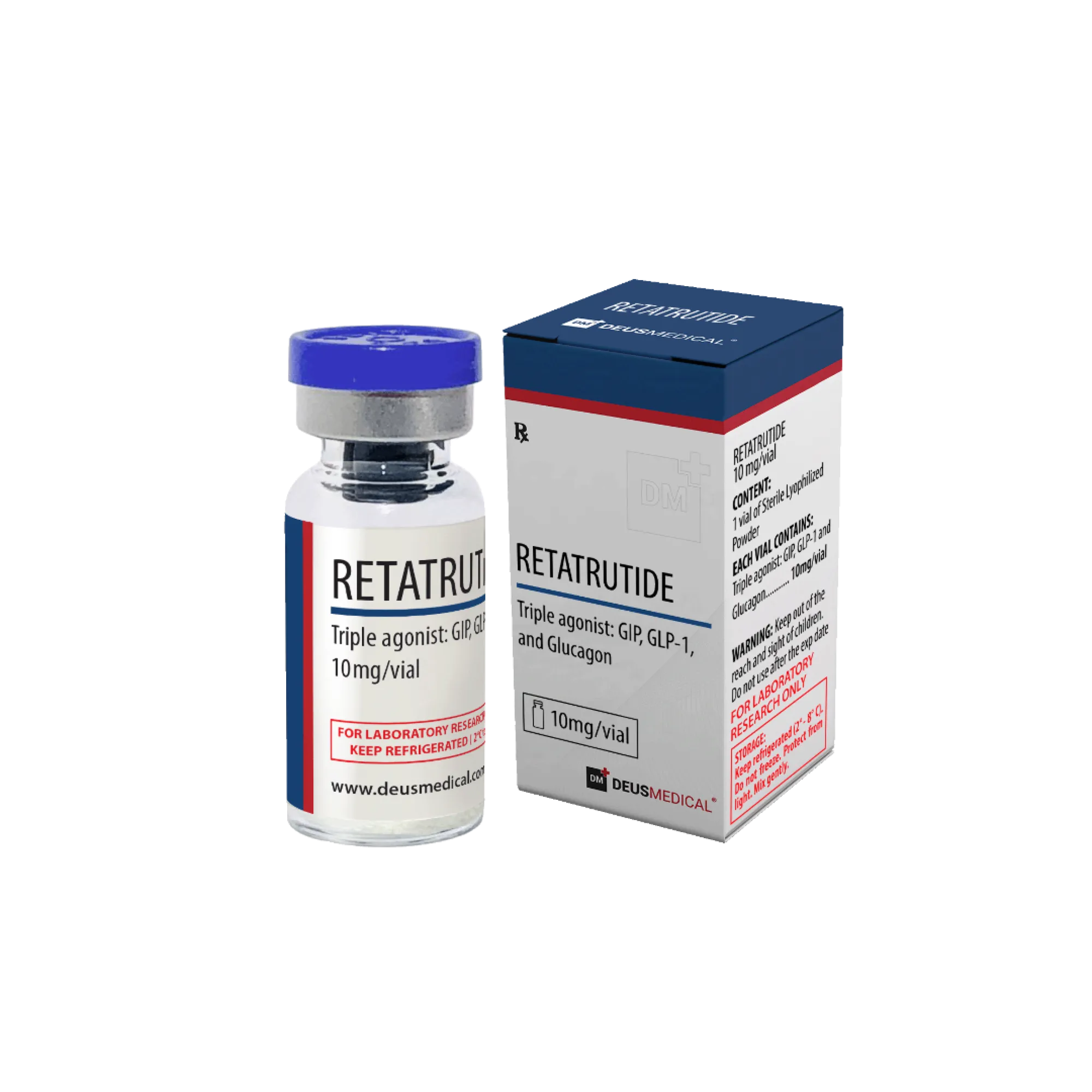 RETATRUTIDE 10mg (GLP-1, GIP & Glukagon – Trippelreceptor-Agonist), Deus Medical, Köp Peptider Online – www.deuspower.shop