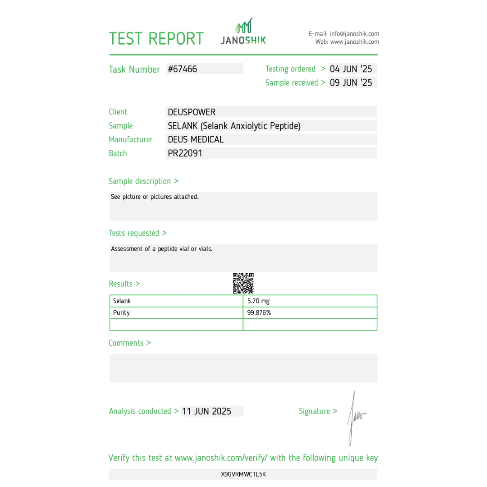 SELANK (Selank Anxiolytic Peptide), Deus Medical, Buy Steroids Online - www.deuspower.shop