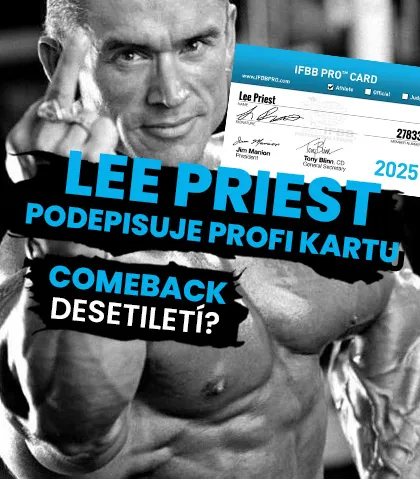Lee Priest podepisuje Pro Card