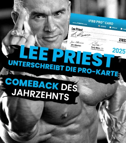 Lee Priest signiert Pro Card