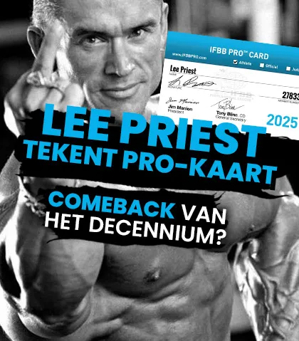 Lee Priest tekent Pro Card