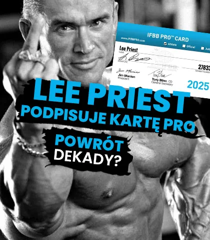 Lee Priest podpisuje kartę Pro