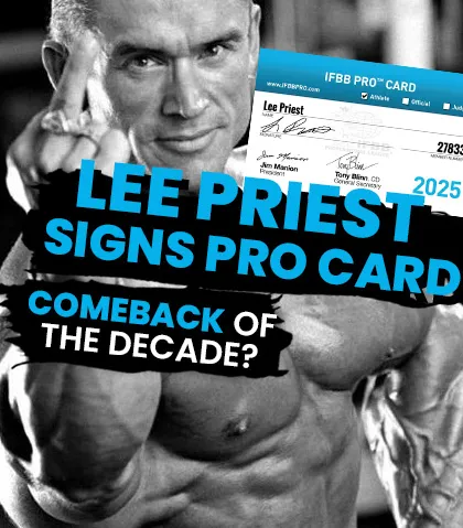 Lee Priest signs Pro Card